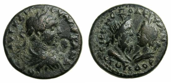 Ancient Coins - CILICIA.IRENOPOLIS.Severus Alexander AD 222-235.AE.25.8mm. stuck AD 224/25. viz-a-viz Serapis and Isis