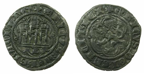 SPAIN.CASTILLE AND LEON.Henry III AD 1390-1406.AE.Blanca