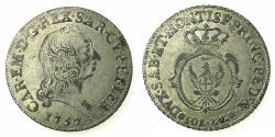 World Coins - ITALY.SAVOY.Carlo Emanuele III 1730-1773.Billon.7.6 Soldi 1757.Mint of TURIN.