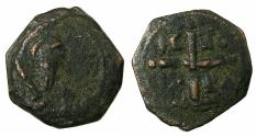 World Coins - CRUSADER STATES.Principality of Antioch.Tancred AD 1104-1112.AE.Follis.2nd type. Facing bust of Tancred.