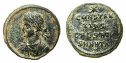 Ancient Coins - ROMAN.Constantius II as Caesar AD 337-347.AE.Follis.mint of ANTIOCH, officina A.Struck Circa AD 324/325