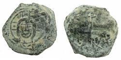 World Coins - CRUSADER STATES.Principality of ANTIOCH.Tancred AD 1104-1112.AE.Follis.4th type. Facing bust of Christ.