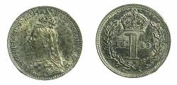 World Coins - UNITED KINGDOM.Victoria AD 1837-1901.AR.Maundy Penny.1889.