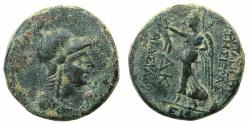 Ancient Coins - APAMEA.Pseudo-Autonomous issue.AE.22mm. struck Pompeian era year 24=43/42 BC.~~~Athena.~#~.Nike.