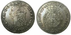 World Coins - ITALY.SARDINIA.Carlo Emanuele III 1730-1773.AR.Quarto de Scudo.1764.Mint of TURIN.