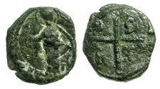 World Coins - CRUSADER STATES.Principality of Antioch.Tancred AD 1104-1112.AE.Follis.3rd type. Standing figure of Saint Peter.