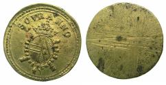 World Coins - ITALY.MILAN. late 18th - early 19th cent AD.Brass.Weight for Gold Sovrano ( Joseph II AD 1780-1790 )