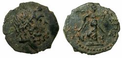Ancient Coins - SYRIA.Chalcis ad Belum.Augustus 27BC-AD14.AE.20mm. struck BC 32/31.Zeus.Reverse.Nike. ***Stuck in the year of the battle of Actium ***