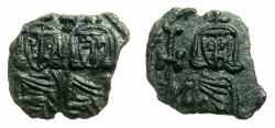 Ancient Coins - BYZANTINE EMPIRE.Constantine V AD 741-775 with associate Leo IV from AD 751.AE.Follis.Mint of SYRACUSE.