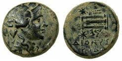 Ancient Coins - PHRYGIA.EUMENEA.2nd cent BC.AE.21mm. Dionysios. Tripod. Magistrate Dioysirodo