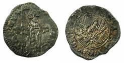World Coins - VENICE.Andrea Contarini AD 1368-1382.AR.Soldino.2rd Type. Sigla *- F