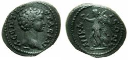 Ancient Coins - BYTHINIA.NIKAEA.Geta Caesar AD 209-211.AE.16.2mm. Reverse.Nike. Unpublished ?