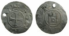 World Coins - CRUSADER STATES.CYPRUS.Henry I AD 1218-1253.Billon Denier.Type 7.Group 1.( reversed Y, wedge shaped R )