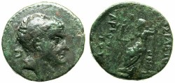 Ancient Coins - CILICIA.Tarkondimotos 39-31 BC.AE.20.Bust.Zeus seated.