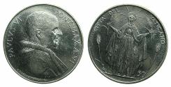 World Coins - ITALY.VATICAN CITY.Pope Paul VI 1963-1978.Stainless steel.50 Lire.ANNO VI ( 1968 ). F.A.O