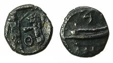 Ancient Coins - PHOENICIA.SIDON.Straton I ( Abdashtart ) Circa 370-358 BC.AR.1/16th Shekel. Phoenician standard.