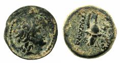 Ancient Coins - SELEUCID EMPIRE.ANTIOCH.Tryphon Circa 141-138 BC.AE.18mm.