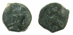 Ancient Coins - Artaxiads of ARMENIA.Tigranes IV 8-5 BC.AE.13.1mm.~#~.Eagle standing left.