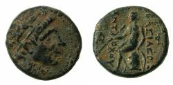 Ancient Coins - SELEUCID EMPIRE.Antiochus I 280-261 BC.AE. 16.4mm. Apollo seated