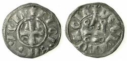 World Coins - CRUSADER STATES.GREECE.Principality of ACHAIA.Florent of Hainault AD 1289-1297.Bi.Denier.Type F2.Mint of CORINTH.