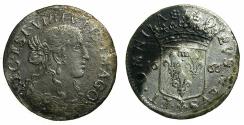 World Coins - ITALY.TUSCANY.FOSDINOVO.Maria Maddalena Centurioni Malaspina 1663-1669.AR.Luigino 1666.