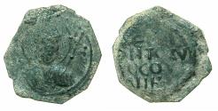 World Coins - CRUSADER STATES.Principality of ANTIOCH.Tancred AD 1104-1112.AE.Follis.1st type. Bust of Saint Peter.