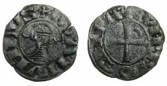 World Coins - CRUSADER STATES.Principality of ANTIOCH. Bohemond III or IV c.1149-1233 Bi.Denier. Class E .
