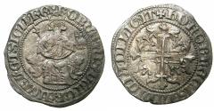 World Coins - ITALY.Kingdom of Naples.Robert 'The Wise' of Anjou AD 1309-1343.AR.Gigliato.  Lifetime issue