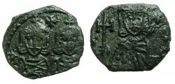 Ancient Coins - BYZANTINE EMPIRE.Constantine V AD 741-775 with associate Leo IV from AD 751.AE.Follis.Mint of SYRACUSE.