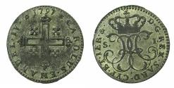 World Coins - ITALY.SAVOY.Carlo Emmanuel IV AD1796-1802.Billon.20 Soldi 1797.