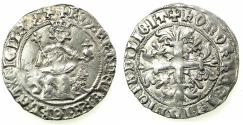 World Coins - ITALY.Kingdom of Naples.Robert 'The Wise' of Anjou AD 1309-1343.AR.Gigliato. Possibly posthumous issue, uncertain mint.