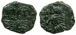 Ancient Coins - BYZANTINE EMPIRE.Constantine V AD 741-775 with associate Leo IV from AD 751.AE.Follis.Mint of SYRACUSE.