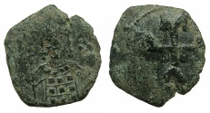 Ancient Coins - BYZANTINE EMPIRE.Manuel I Comnenus AD 1143-1180.AE.Half Tetarteron.Mint of THESSALONIKI. 