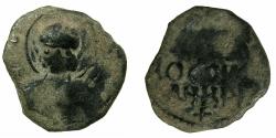 World Coins - CRUSADER STATES.Principality of ANTIOCH.Tancred AD 1104-1112.AE.Follis.1st type, small moduel.Bust of Saint Peter.