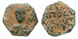 World Coins - CRUSADER STATES.Principality of ANTIOCH.Tancred AD 1104-1112.AE.Follis.1st type. Bust of Saint Peter