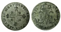 World Coins - ITALY.SARDINIA.Vittorio Amadeo III King of Sardinia, Duke of Savoy AD 1773-1796.Billon.Soldo. 1782