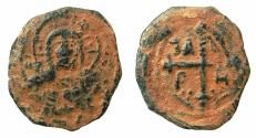 World Coins - CRUSADER STATES.Principality of ANTIOCH.Tancred AD 1104-1112.AE.Follis.4th type. Facing bust of Christ.