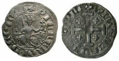 World Coins - CRUSADER.CYPRUS.Peter I AD 1359-1369.AR.Lightweight gross. 2nd Type with French legends.