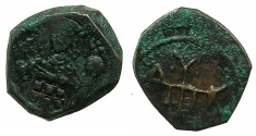 Ancient Coins - BYZANTINE EMPIRE.Manuel I Comnenus AD 1143-1180.AE.Half Tetarteron.Mint of THESSALONIKI. 