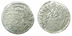 World Coins - GERMANY.TRIER.Archdiocese. Johann Hugo von Orsbeck AD 1676-1711.AR.Petermenger ( 1 Albus ) 1681.Latin numerials.