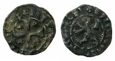 World Coins - CRUSADER STATES.CYPRUS. Janus AD 1398-1432.Billon Denier. ****Transposed legends ***