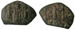 Ancient Coins - PSEUDO BYZANTINE.AE.Follis, after Heraclius ( AD 610-641 ).7th cent AD Imitation after mint of Cyprus.