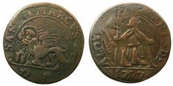 World Coins - VENICE.Alvise Mocenigo IV AD 1763-1778.Contemporary copy in Copper after Silver 15 Soldi 1777.