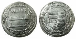 World Coins - ABBASID CALIPHS. al-Mansur 136-158H ( AD 754-775 ).AR.Dirhem.dated 157H. Mint: Medinat al Salam ( City of Peace ).