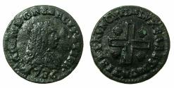 World Coins - ITALY.SARDINIA.Carlo Emanuele III 1730-1773.AE.Mezzo Cagliarese vecchio 1736.Mint of TURIN.