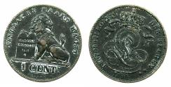 World Coins - BELGIUM.1 Centime.1894.Flemish DER BELGEN