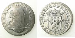 World Coins - FRANCE.DOMBES.Anne-Marie Louise de Bourbon of Orleans, Duchess of Montpensier AD 1652-1693.AR.1/12 Ecu ( 5 sols).1667.Mint of Paris.