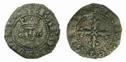 World Coins - ITALY.NAPLES.Charles II of Anjou AD 1285-1309.Bi.Denaro Regale.Struck c.1290-1292. Attractive medieval portrait.