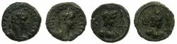 Ancient Coins - EGYPT.ALEXANDRIA.Claudius II Gothicus AD 268-270.Billon Tetradrachms ( 2 coins ).Struck AD 269/70. ~#~.Busts of Hermanublis, Small and Large