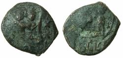 Ancient Coins - BYZANTINE EMPIRE.SICILY.Heraclius AD 610-641.AE.Follis.Countermarked Busts and SCL over follis of Constantinople.